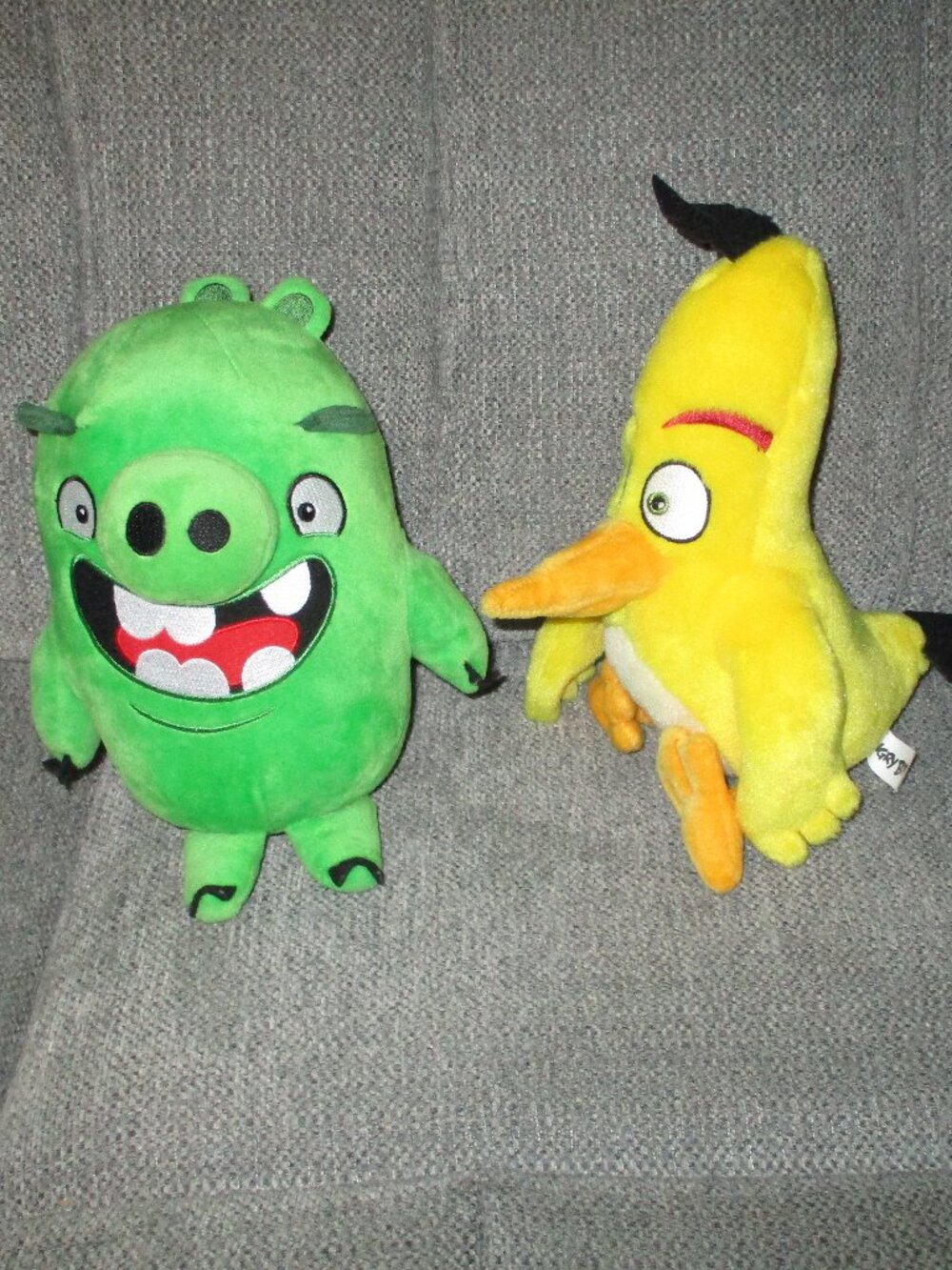Angry Birds Leonard Green Pig & Chuck yellow bird Plush 2016